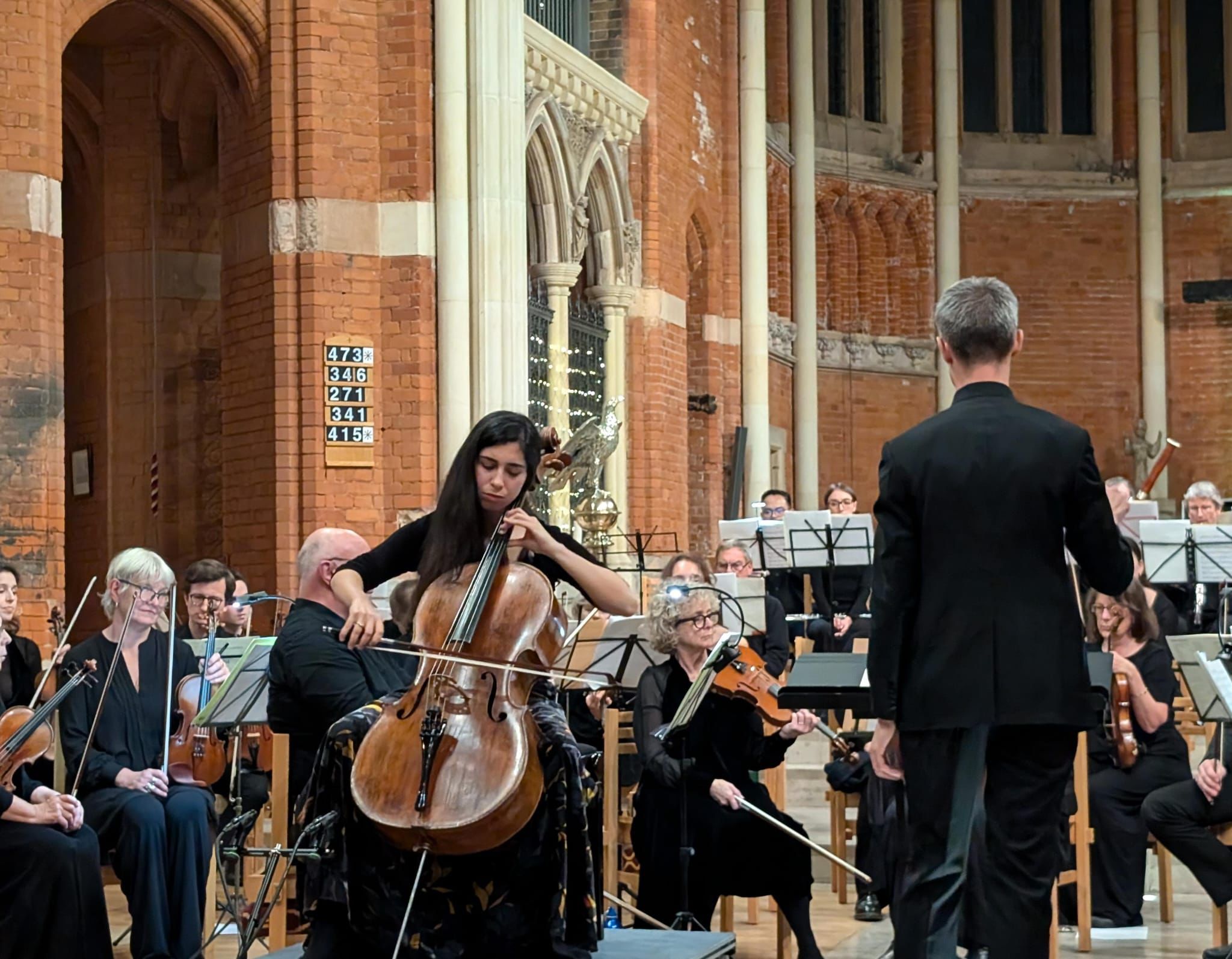 Ariana Kashefi performing with Lambeth Orchestra
