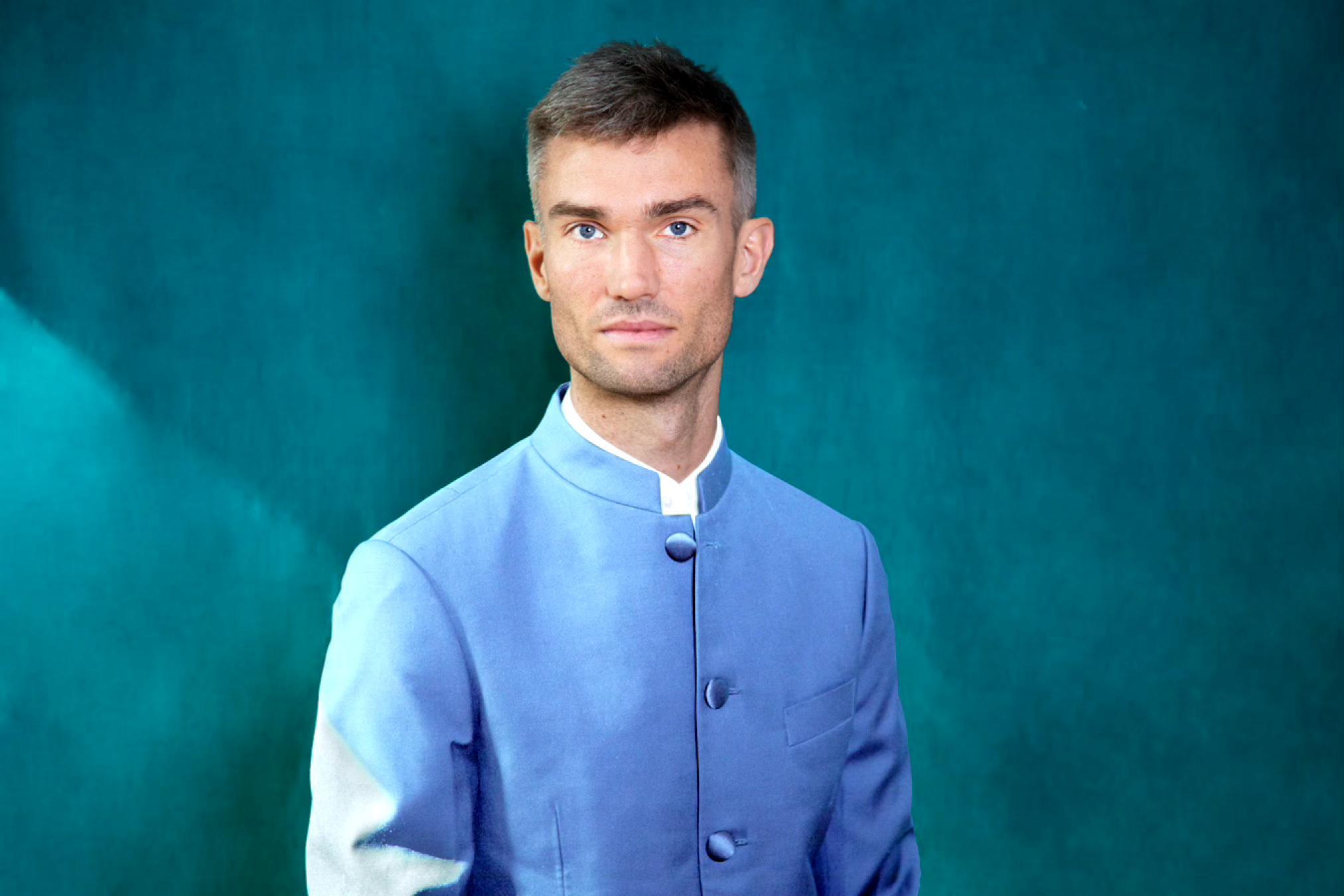 Michael Cobb in a blue suit