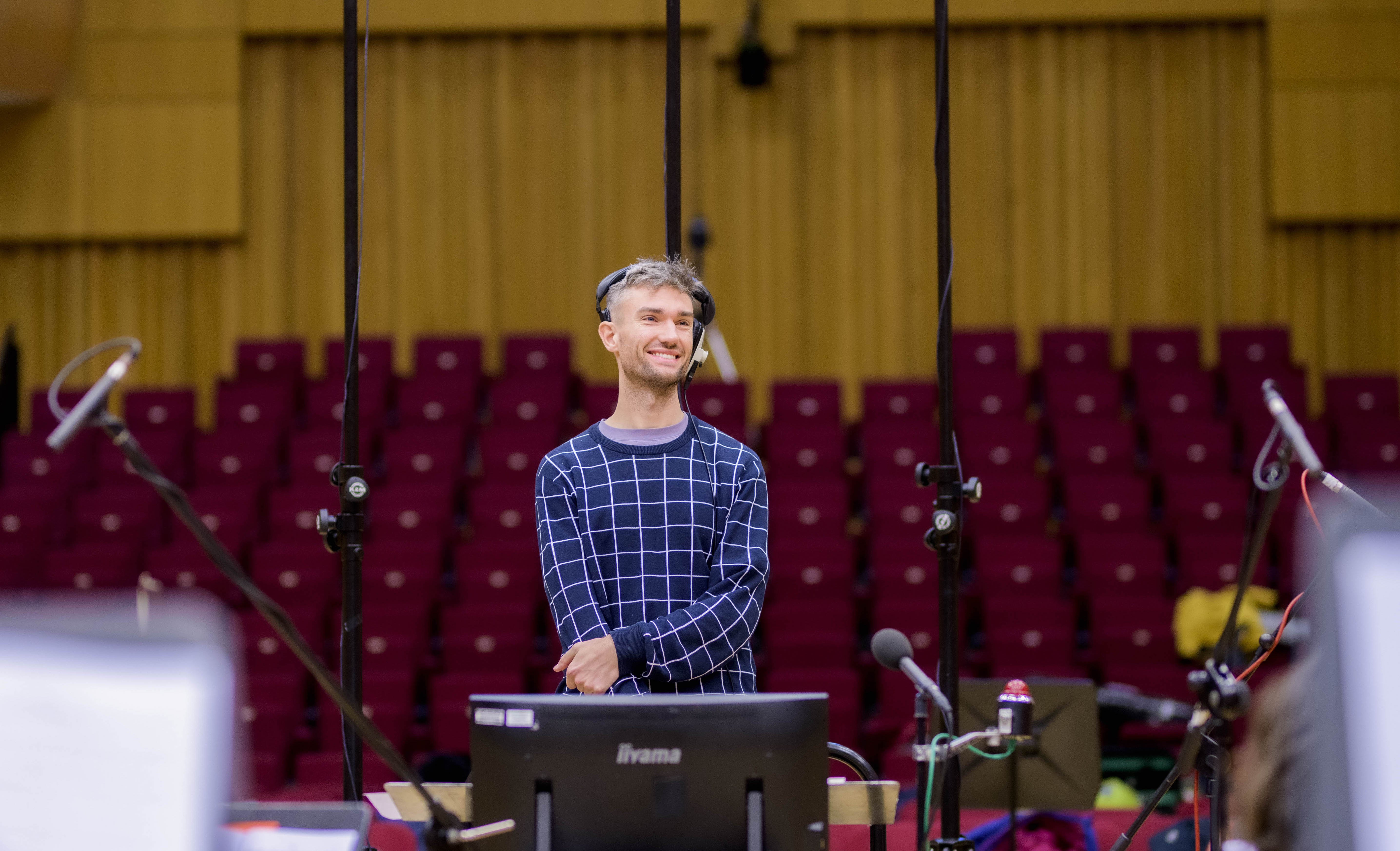 Orchestra recording at BBC Hoddinott Hall - Photographer Paul Blakemore